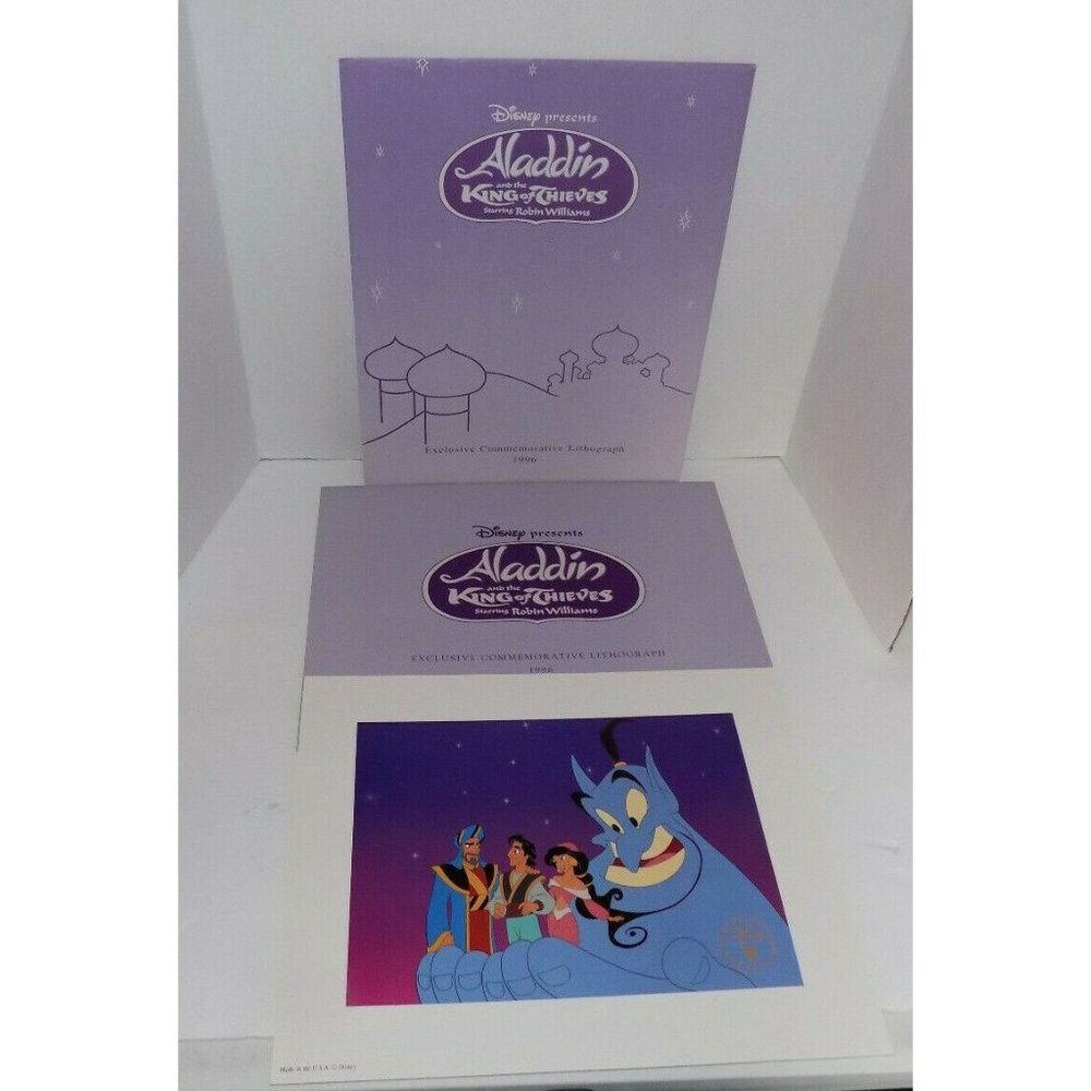 Disney's Aladdin And The King Of Thieves Exclusive Commemorative Lithograph 1996